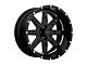Tuff A.T. T15 Gloss Black with Milled Spokes Wheel; 22x10 (99-04 Jeep Grand Cherokee WJ)