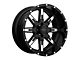 Tuff A.T. T15 Gloss Black with Machined Face 6-Lug Wheel; 20x10; -19mm Offset (16-23 Tacoma)