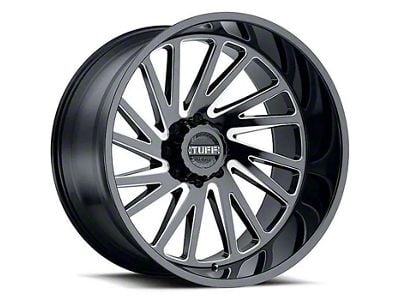 Tuff A.T. T2A Gloss Black Milled 6-Lug Wheel; 20x12; -45mm Offset (22-24 Tundra)