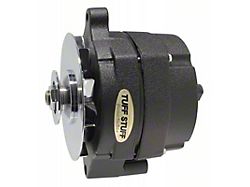 Tuff Stuff Performance 1-Wire Alternator with V-Groove Pulley; 100 AMP; Wrinkle Black (76-86 5.0L Jeep CJ7)