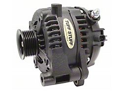 Tuff Stuff Performance Alternator with 6-Groove Pulley; 175 AMP; Wrinkle Black (12-18 3.6L Jeep Wrangler JK)