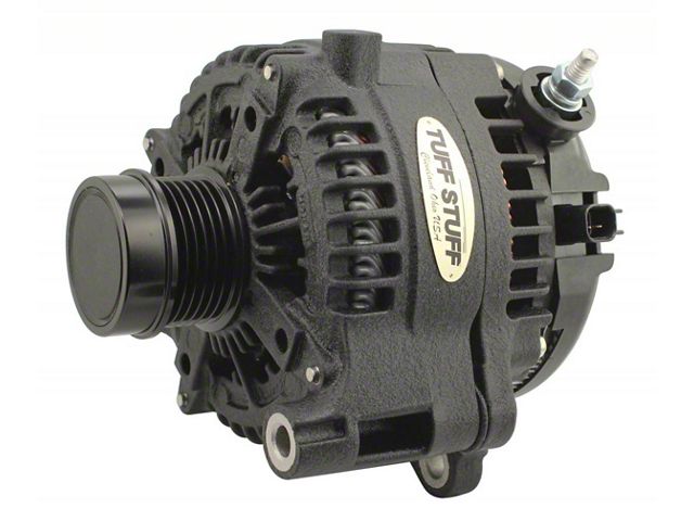 Tuff Stuff Performance Alternator with 6-Groove Pulley; 240 AMP; Wrinkle Black (18-24 3.6L Jeep Wrangler JL)