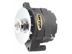 Tuff Stuff Performance OEM Wire Alternator with V-Groove Pulley; 100 AMP; Wrinkle Black (76-86 5.0L Jeep CJ7)