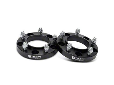 1-Inch 5-Lug Wheel Spacers; Black; Set of Two (07-21 Tundra)