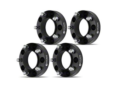 1.50-Inch 5-Lug Wheel Spacers; Black; Set of Four (07-21 Tundra)