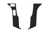 2-Button Steering Wheel Accent Trim; Matte Black (14-21 Tundra)