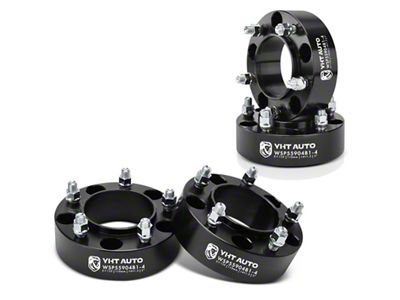 2-Inch 5-Lug Wheel Spacers; Black; Set of Four (07-21 Tundra)