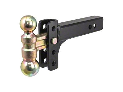 2-Inch Receiver Hitch Slim Adjustable Channel Mount; 3-3/4-Inch Drop (Universal; Some Adaptation May Be Required)