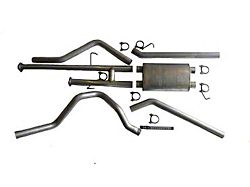 2.50-Inch Aluminized Dual Exhaust System with HVS Welded Muffer; Rear Exit (10-21 5.7L Tundra)