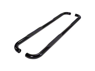 3-Inch Round Nerf Side Step Bars; Black (07-21 Tundra Double Cab)