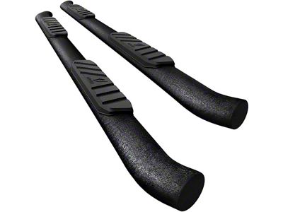 3.50-Inch Side Step Bars; Textured Black (07-21 Tundra Double Cab)