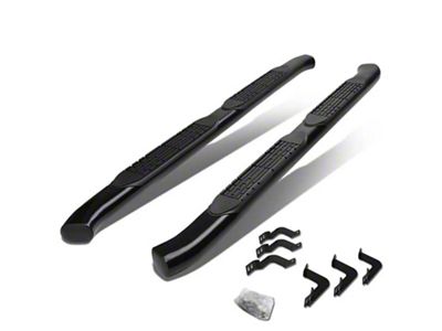 4-Inch Nerf Side Step Bars; Black (07-21 Tundra Double Cab)