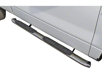 4-Inch Oval 4X Series Side Step Bars; Stainless Steel (22-24 Tundra CrewMax)