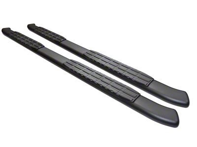 4-Inch Oval Blackout Series Side Step Bars; Black (22-24 Tundra CrewMax)