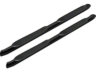 4-Inch Oval Curved Side Step Bars; Black (07-21 Tundra CrewMax)