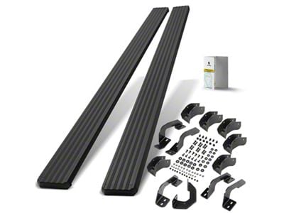 5-Inch Aluminum Running Boards; Textured Black (07-21 Tundra CrewMax)