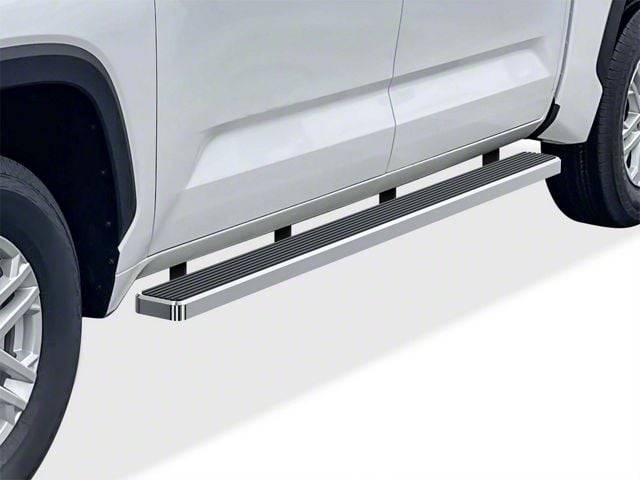 5-Inch iStep Running Boards; Hairline Silver (22-24 Tundra CrewMax)