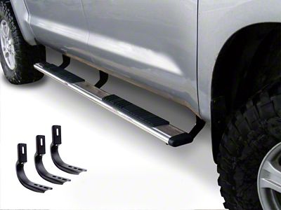 Go Rhino 5-Inch OE Xtreme Low Profile Side Step Bars; Polished (22-24 Tundra Double Cab)