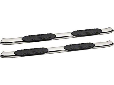5-Inch Oval Curved Side Step Bars; Polished (07-21 Tundra Double Cab)