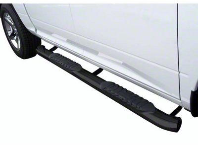 5-Inch Premium Oval Side Step Bars; Semi-Gloss Black (07-21 Tundra Double Cab)