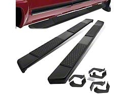 5-Inch Wide Flat Running Boards; Black (07-21 Tundra Double Cab)