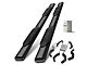 6-Inch Oval Straight Side Step Bars; Black (07-21 Tundra Double Cab)