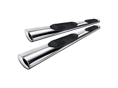 6-Inch Oval Straight Side Step Bars; Polished (07-21 Tundra CrewMax)