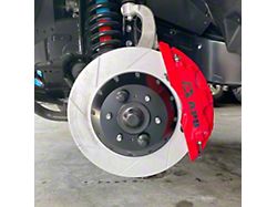 APB 6-Piston Front Big Brake Kit with 16-Inch Slotted Rotors; Red Calipers (22-25 Tundra)