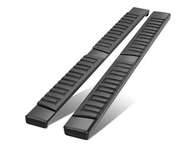 6.75-Inch Wide Flat Running Boards; Black (07-21 Tundra CrewMax)