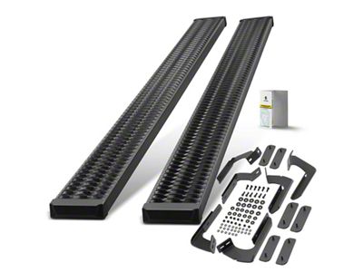 7-Inch Aluminum Running Boards; Textured Black (07-21 Tundra Double Cab)