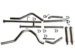 Aluminized Deep-Tone Dual Exhaust System with Stainless Angle Tips; Rear Exit (10-21 5.7L Tundra)