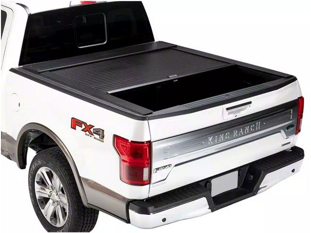 American Roll Hard Retractable Tonneau Cover; Matte Black (22-24 Tundra)