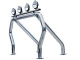 Go Rhino Single Bar/Single Kicker Bed Bar; Chrome (07-24 Tundra)