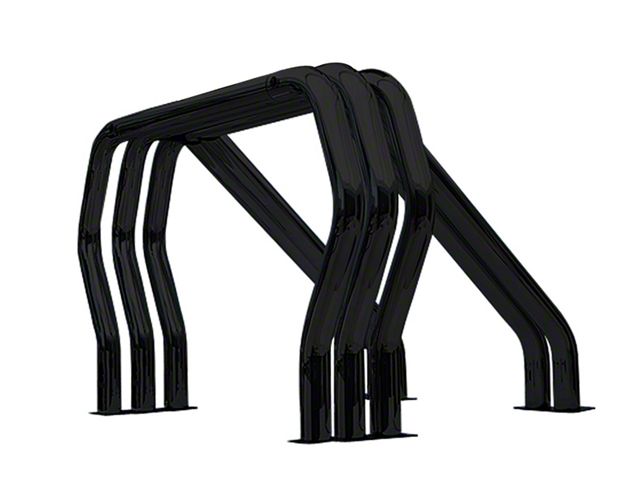 Go Rhino Triple Bar/Double Kicker Bed Bar; Black (07-24 Tundra)