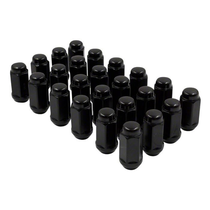 Tundra Black Bulge Acorn Lug Nut Kit; 14mm x 1.5; Set of 24 (22-24 ...