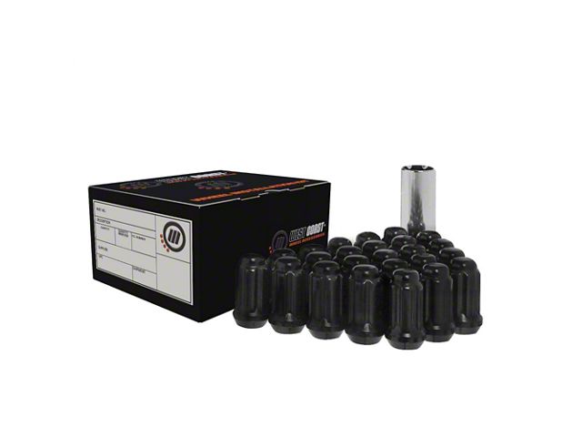 Black Spline Lug Nuts; M14x1.5; Set of 20 (07-21 Tundra)