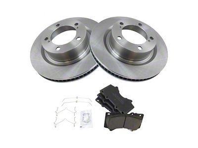 Ceramic 5-Lug Brake Rotor and Pad Kit; Front (07-21 Tundra)