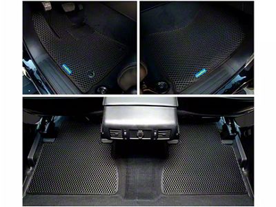 Custom Fit Front and Rear Floor Liners; Black (14-21 Tundra CrewMax)