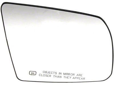 Door Mirror Glass; Plastic Backed; Right; Non-Telescopic; Heated (07-17 Tundra)