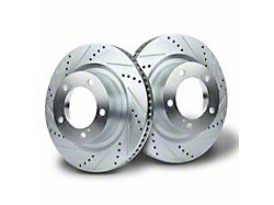 Drilled and Slotted 5-Lug Rotors; Front Pair (07-21 Tundra)