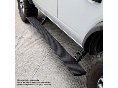 Go Rhino E-BOARD E1 Electric Running Boards; Protective Bedliner Coating (22-24 Tundra Double Cab)