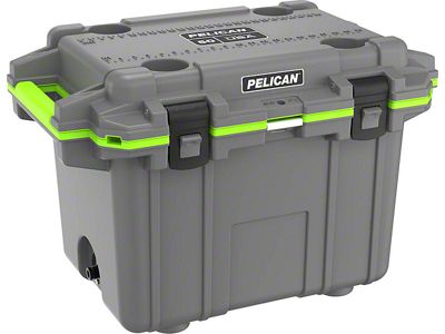 Elite Cooler; 50-Quart; Dark Gray/Green