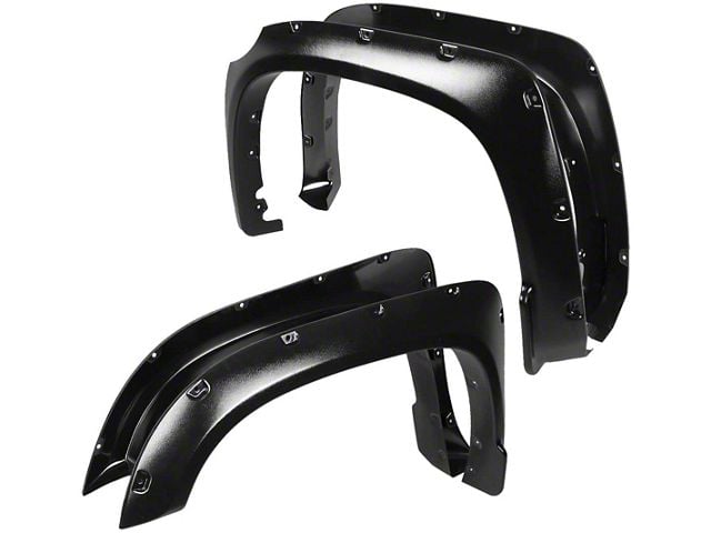 Fender Flares; Pocket Style; Textured Black (14-17 Tundra)