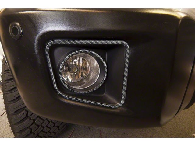 Fog Light Accent Trim; Domed Carbon Fiber (14-21 Tundra)