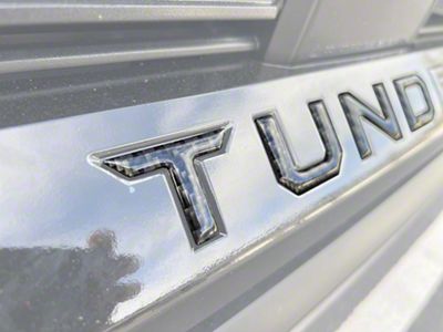 Front Grille Letter Inserts; Cement Gray (22-24 Tundra)