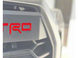 Front Grille Letter Inserts; Matte TRD Red (22-24 Tundra)