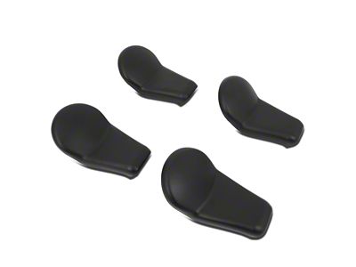 Front Seat Bracket Bolt Covers; Black (14-21 Tundra w/ Front Bucket Seats)