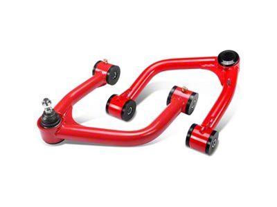 Front Upper Control Arms for 2 to 4-Inch Lift; Red/Black (07-21 Tundra)