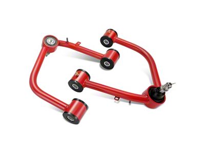 Front Upper Control Arms for 2 to 4-Inch Lift; Red/Black (22-25 Tundra)