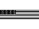 Full Rear Glass Standard Flag Decal; Gloss Black (07-24 Tundra w/ Stationary Rear Window)